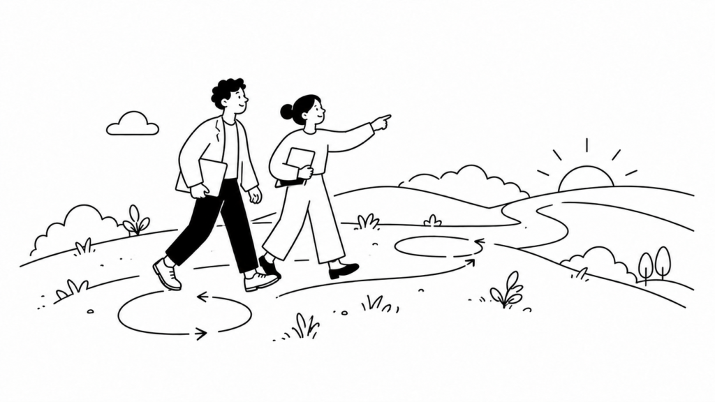 役割定義を運用し見直すイラスト